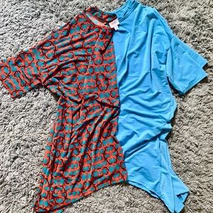 3/$15 - TWO EUC Lularoe Irmas - size L slinky